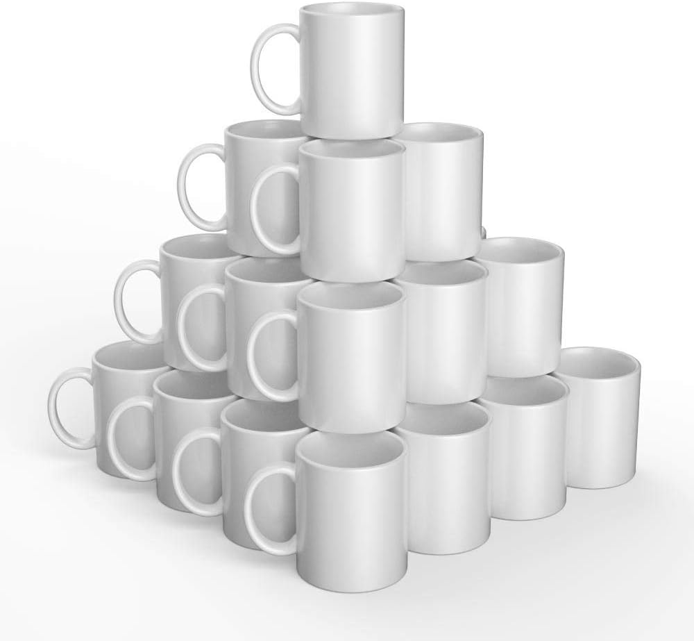 Sublimation Mug White - White Sublimation Ceramic Mug 12oz/340ml, Blank