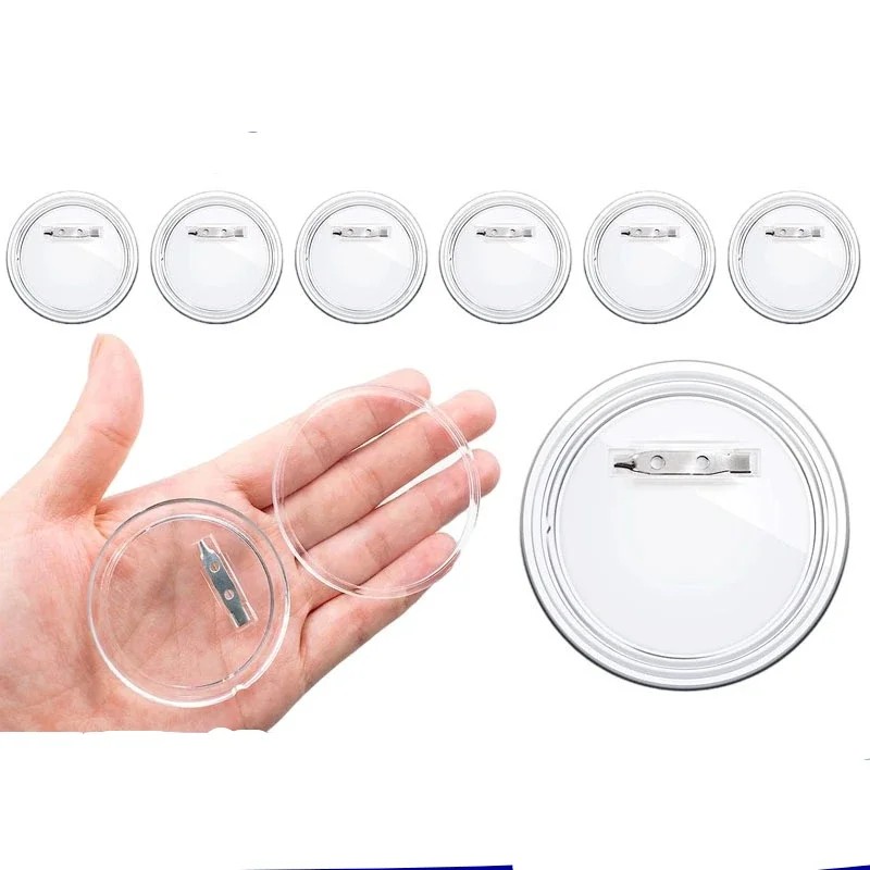 30pcs acrylic blank badge pin  - Button Badge Blank avaliação e preço