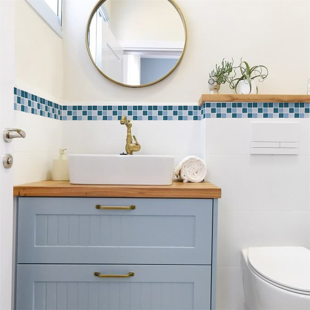 Blue Mosaic Self-Adhesive Base - Ceramic Tile Blank avaliação e preço