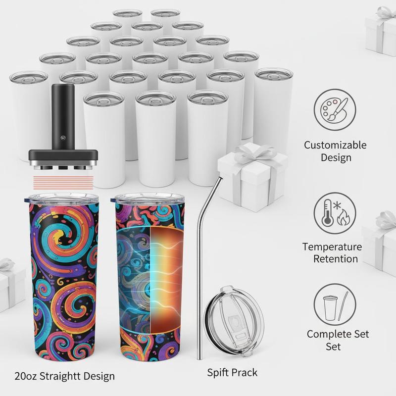16 Pack Sublimation Insulated  - Tumbler 20Oz White avaliação e preço