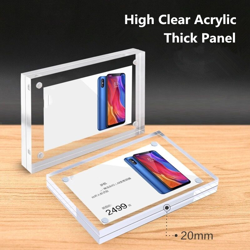 90x55mm Magnetic Acrylic Price - Photo Acrylic Block avaliação e preço