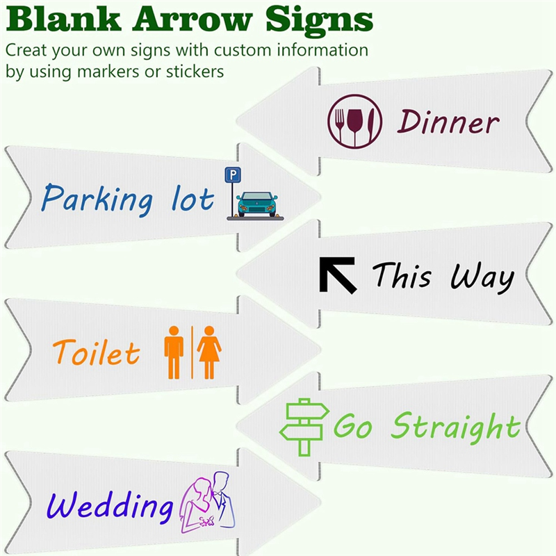 HRBAJ-Directional Arrows Signs - Yard Sign Blank avaliação e preço