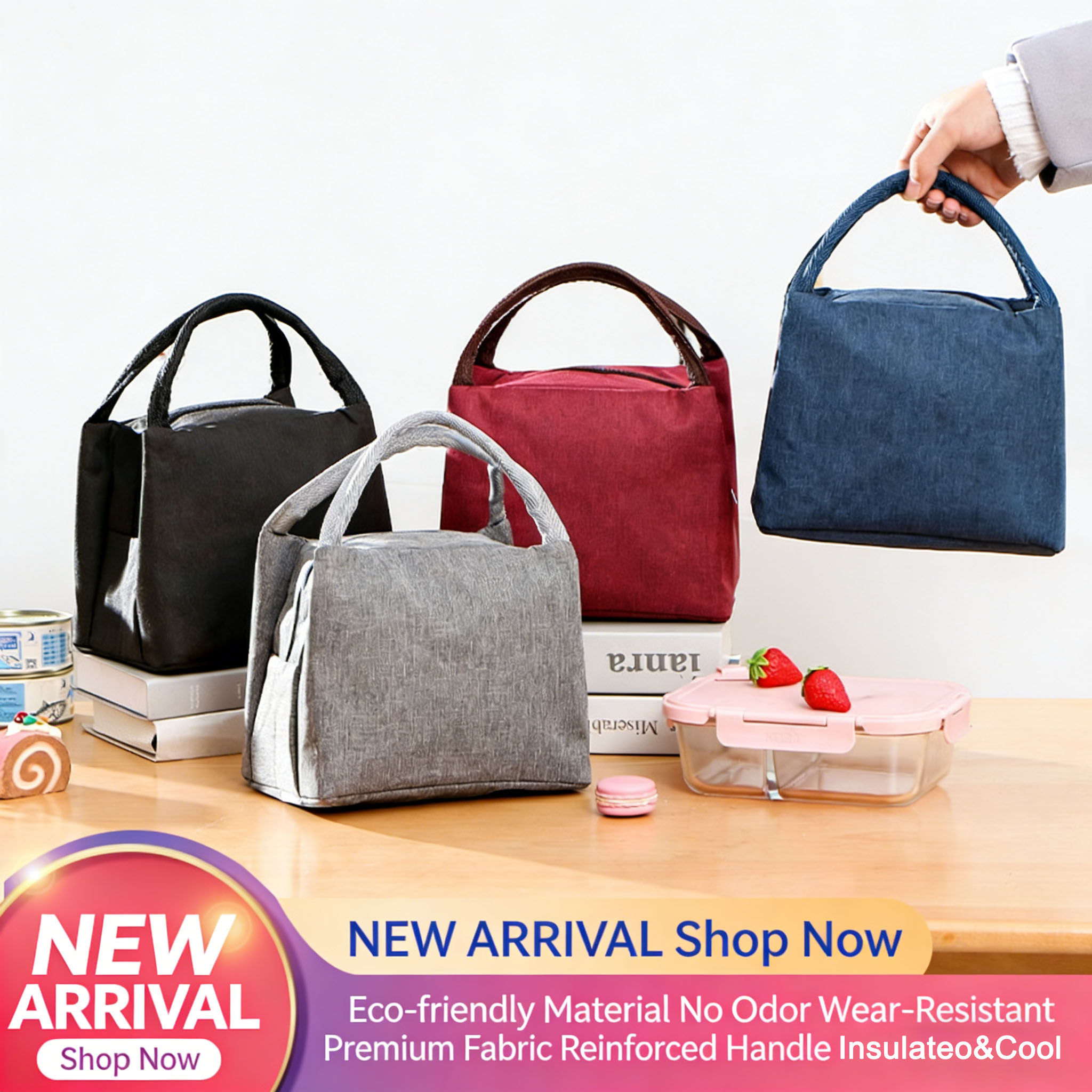Aluminum Foil Insulated Lunch  - Tote Bag Sublimation avaliação e preço