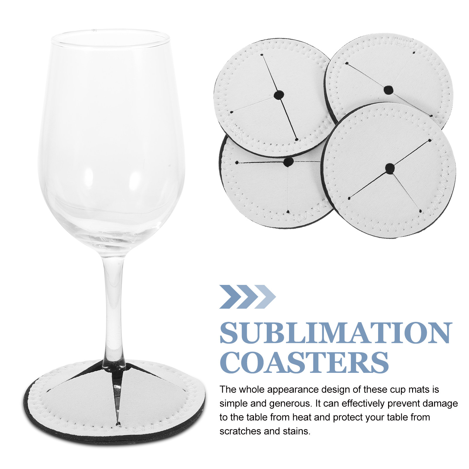 4Pcs Red Wine Cup Coasters Hea - Coaster Sublimation Blank avaliação e preço