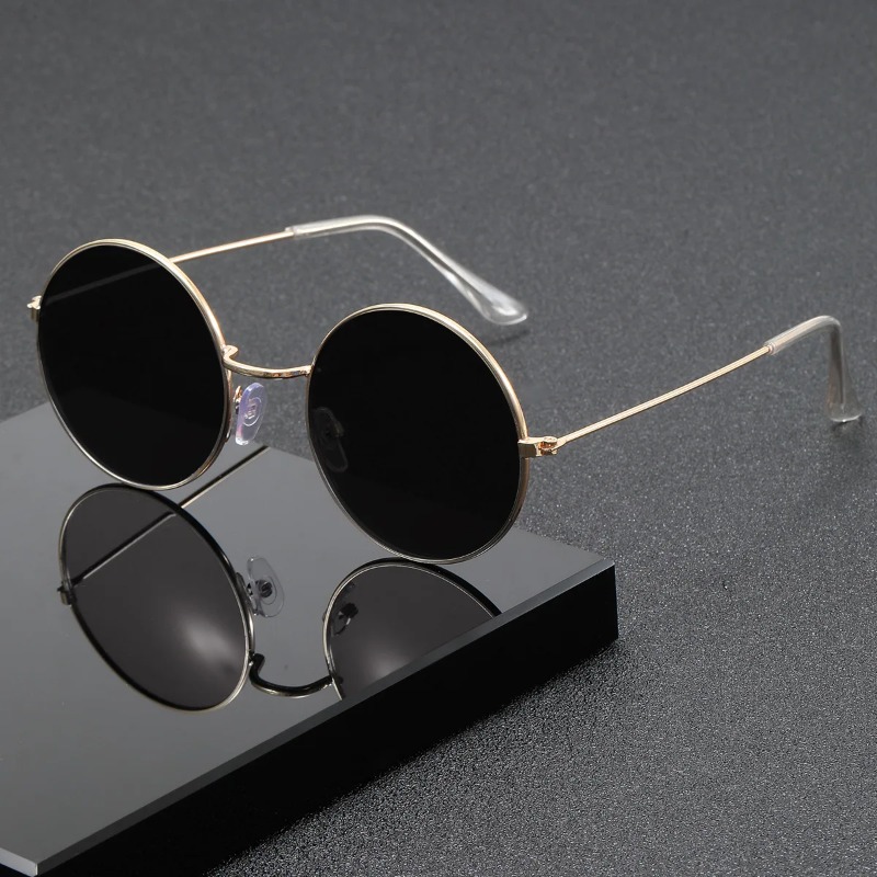 Retro Men Punk Style Sunglasse - Metal Photo Panel avaliação e preço