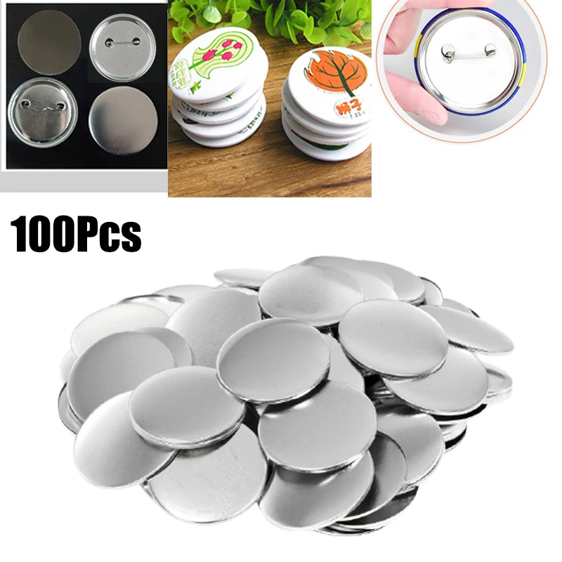 100pcs Blank Badge Pin Button  - Button Badge Blank avaliação e preço