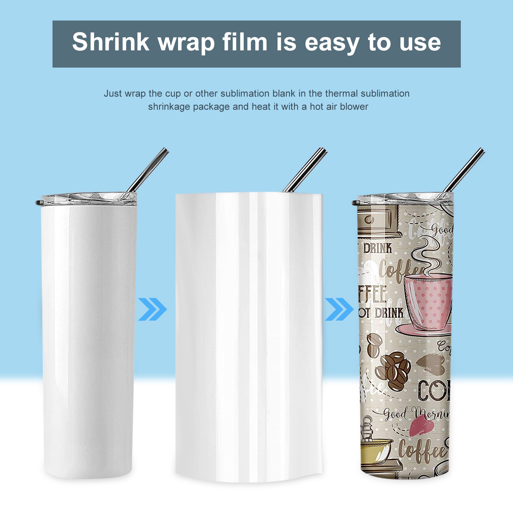 AEE3-30Pcs Sublimation Shrink  - Sublimation Mug White avaliação e preço