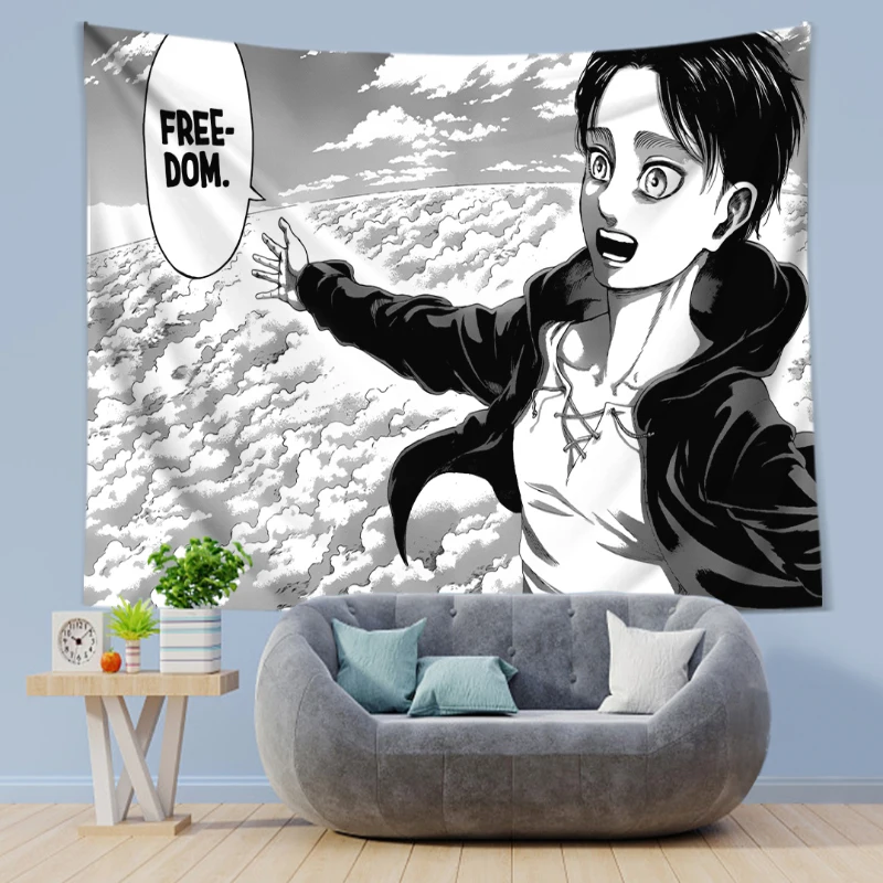 Eren Yeager Freedom Manga Post - Canvas Wrap Ready avaliação e preço