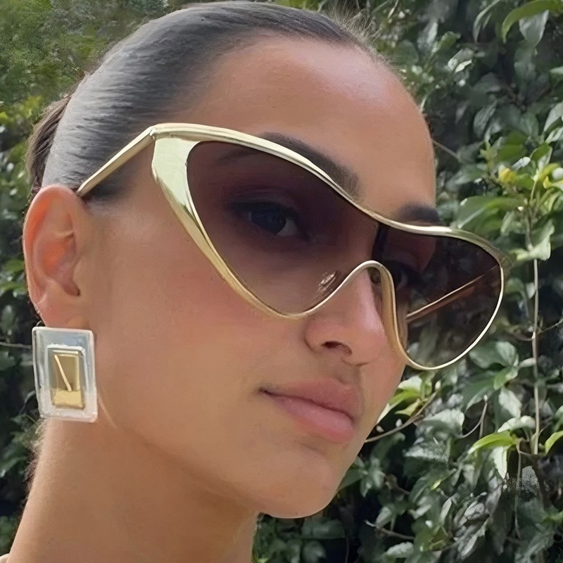 Rimless Y2K Style Sunglasses R - Metal Photo Panel avaliação e preço