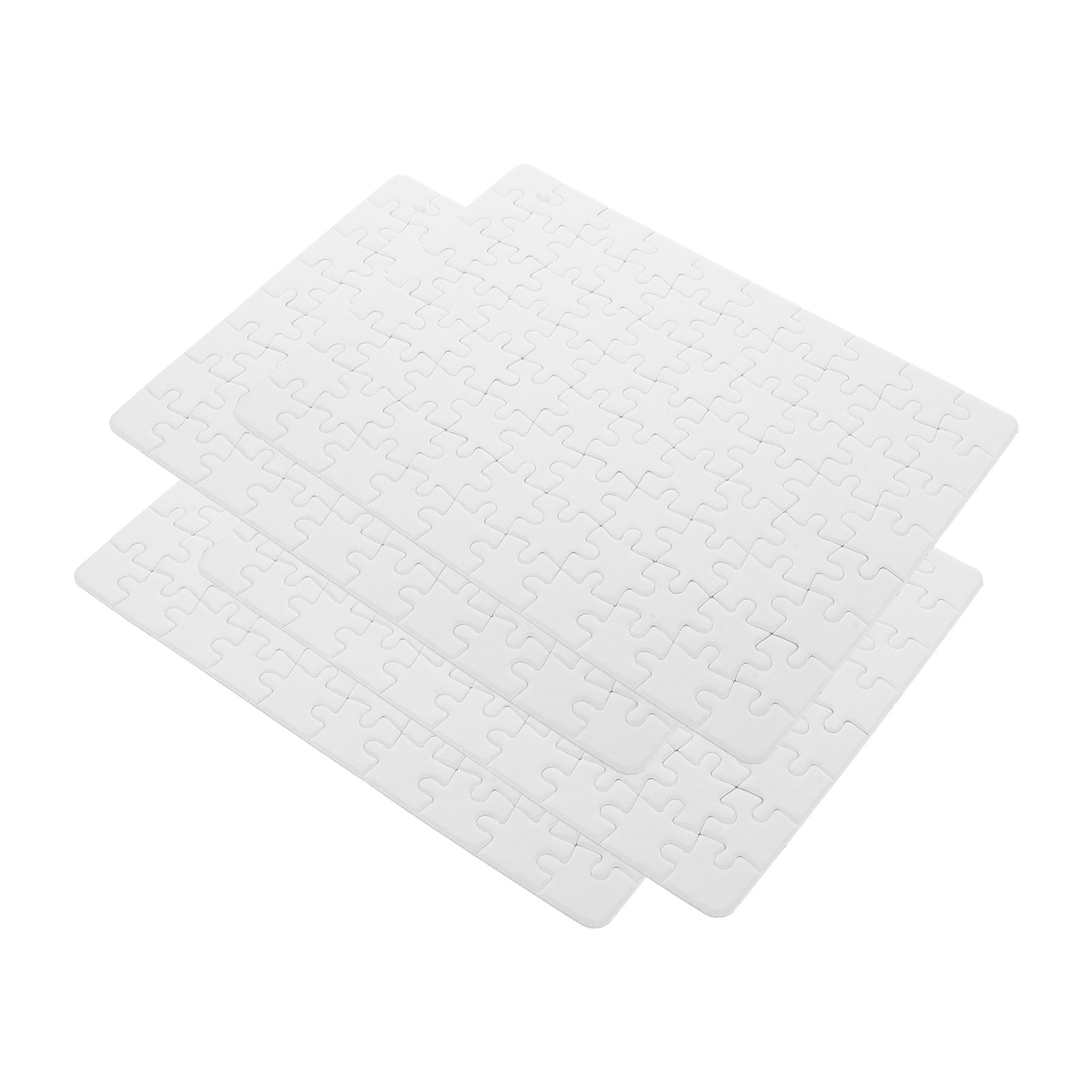 4 Sheets Blank Puzzle Pieces C - Puzzle Blank White avaliação e preço