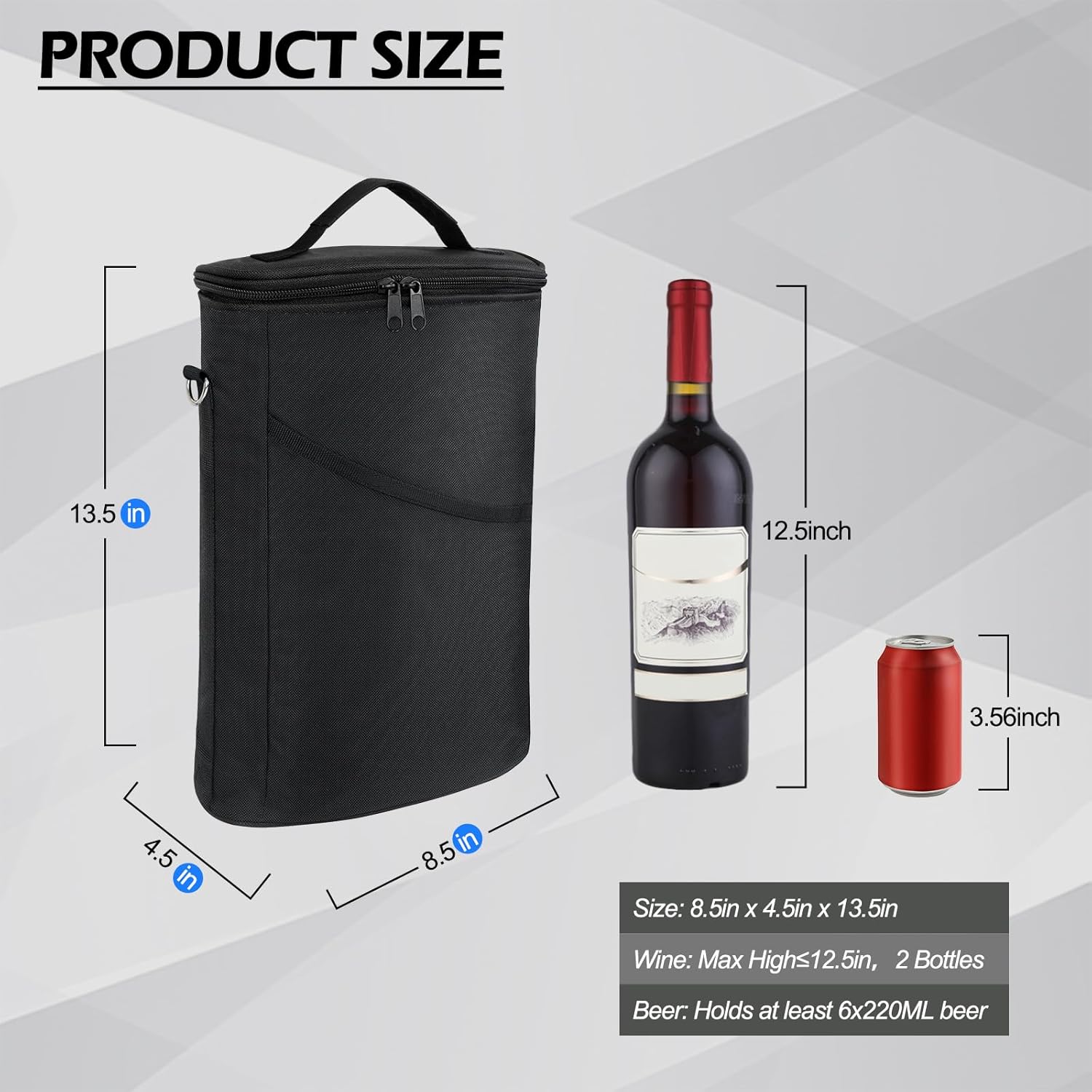 2 Bottle Wine Cooler Bag, Leak - Tote Bag Sublimation avaliação e preço