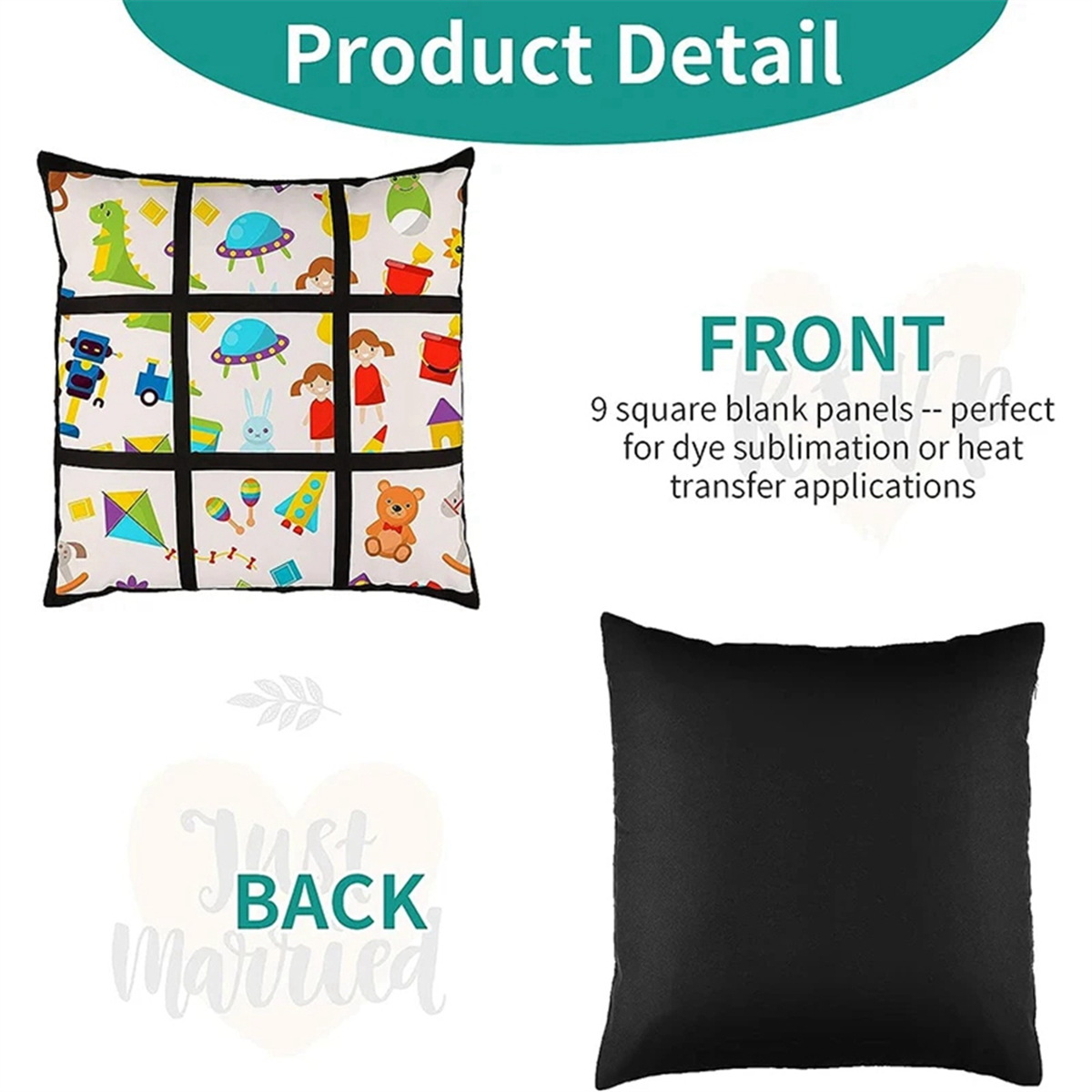A45I 6Pcs Sublimation Blank Pa - Pillow Cover Sublimation avaliação e preço
