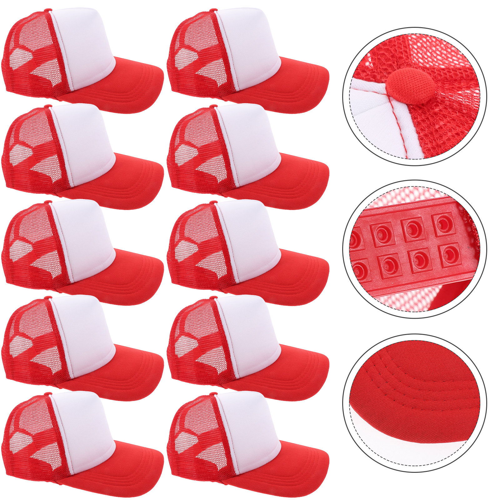 10Pcs Blank Mesh Baseball Hat  - Hat Sublimation Blank avaliação e preço
