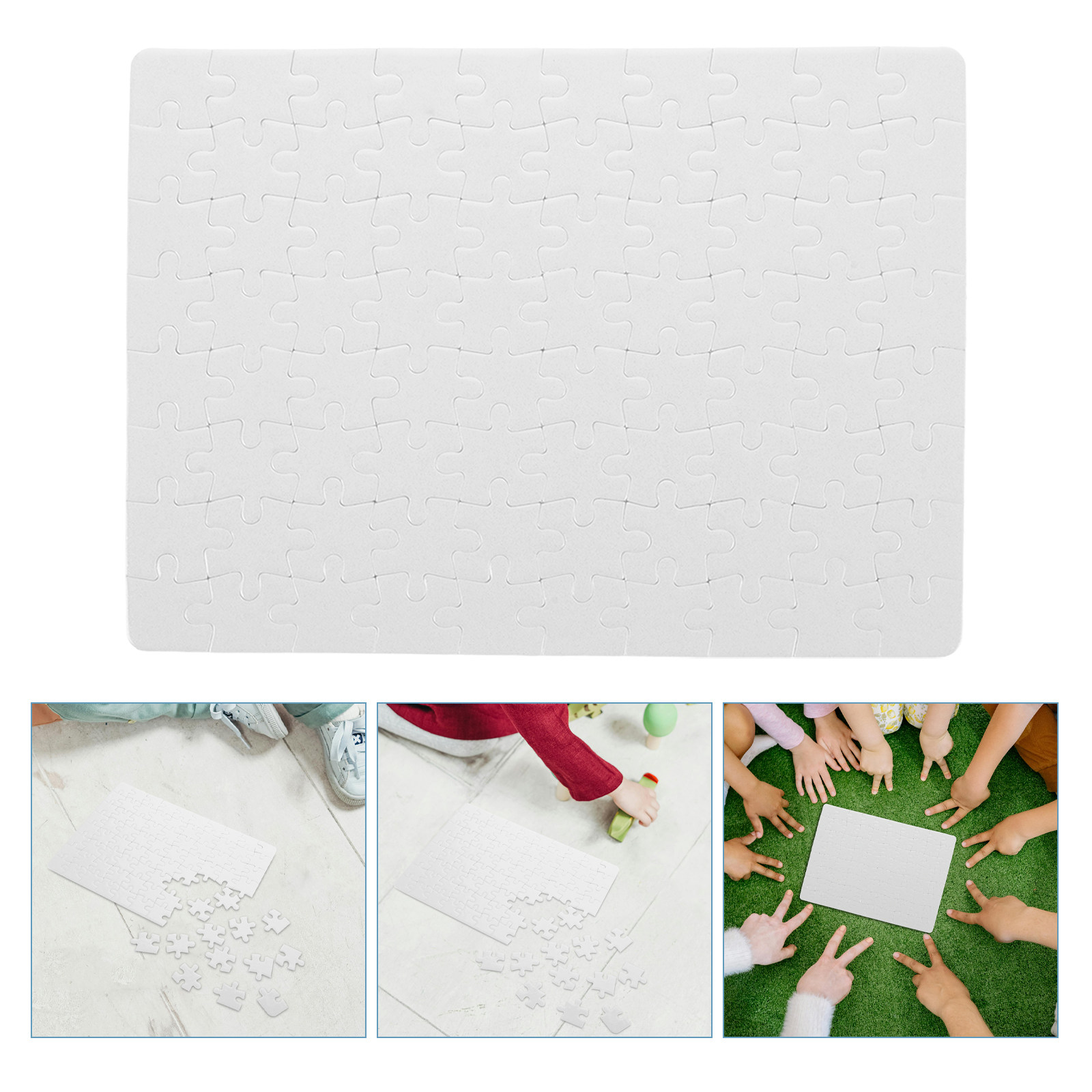 4 Sheets Blank Jigsaw Puzzle B - Puzzle Blank White avaliação e preço