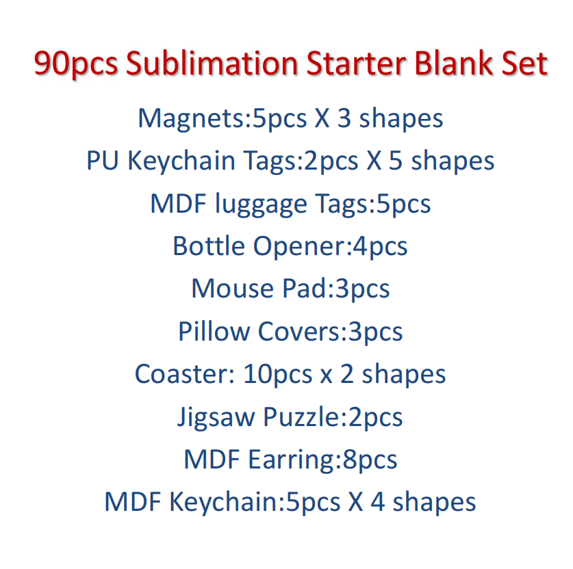 90pcs  Sublimation Blank Start - Coaster Sublimation Blank avaliação e preço