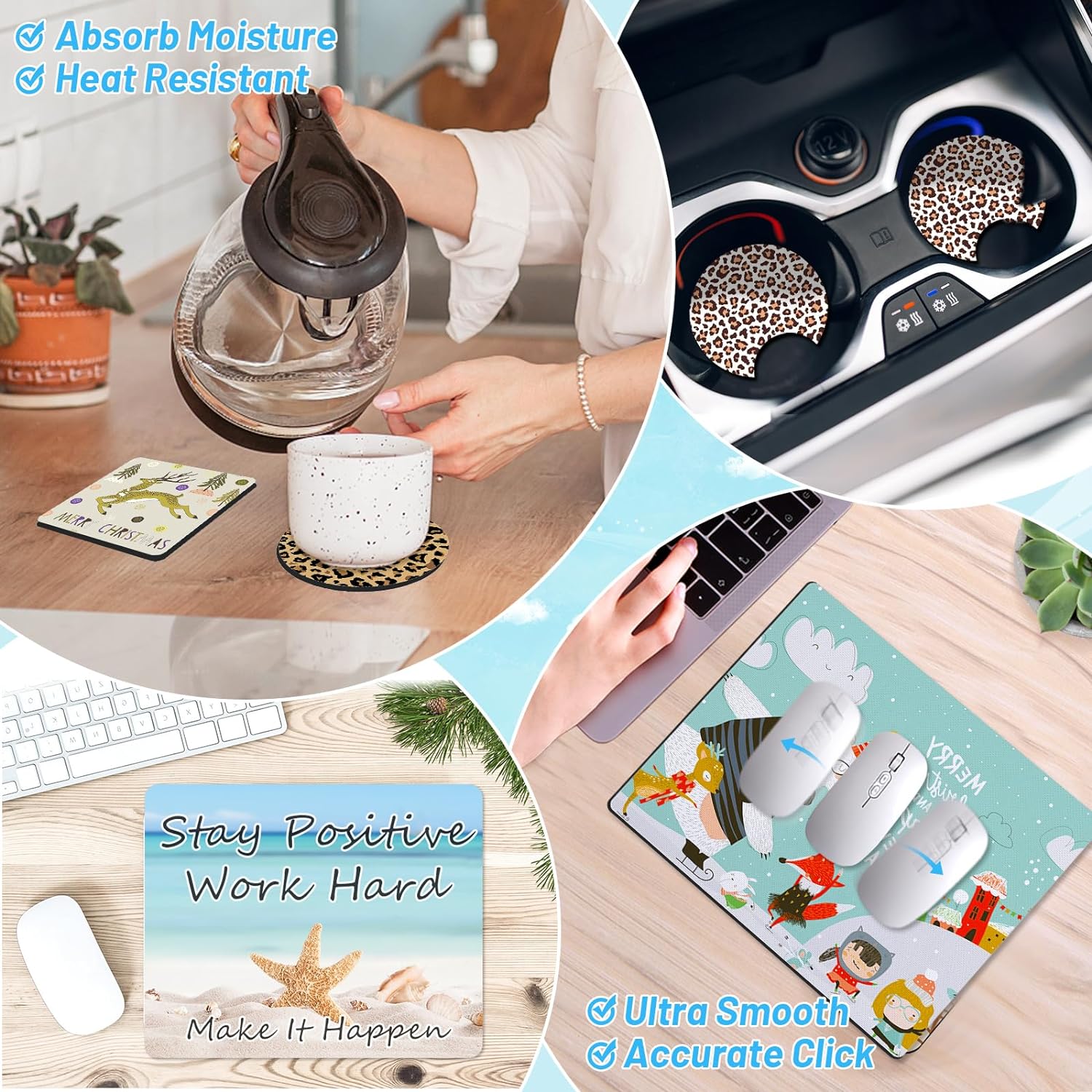 90pcs  Sublimation Blank Start - Coaster Sublimation Blank avaliação e preço