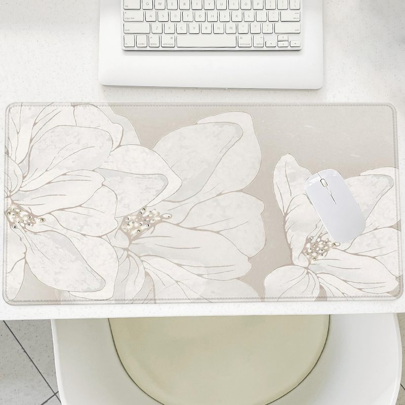 Elegant White Lily Mouse Pad,  - Mouse Pad Blank Sublimation avaliação e preço