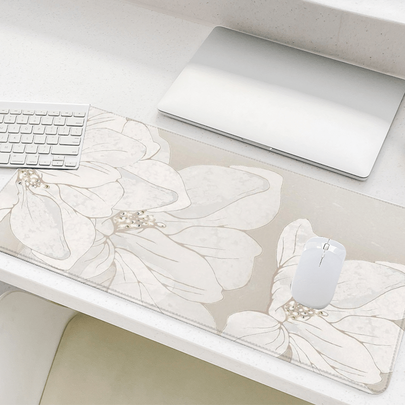 Elegant White Lily Mouse Pad,  - Mouse Pad Blank Sublimation avaliação e preço