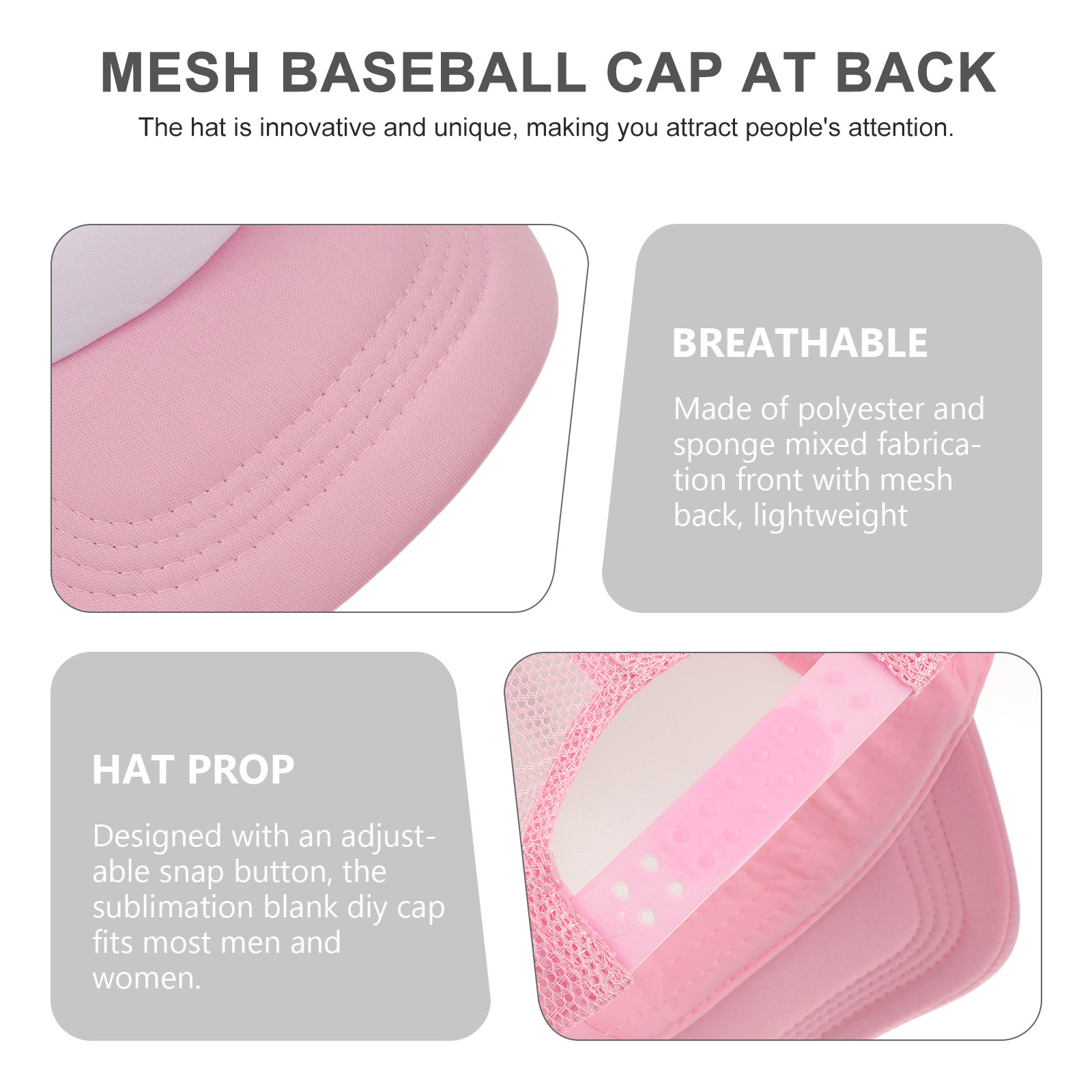 10Pcs Blank Mesh Baseball Caps - Hat Sublimation Blank avaliação e preço