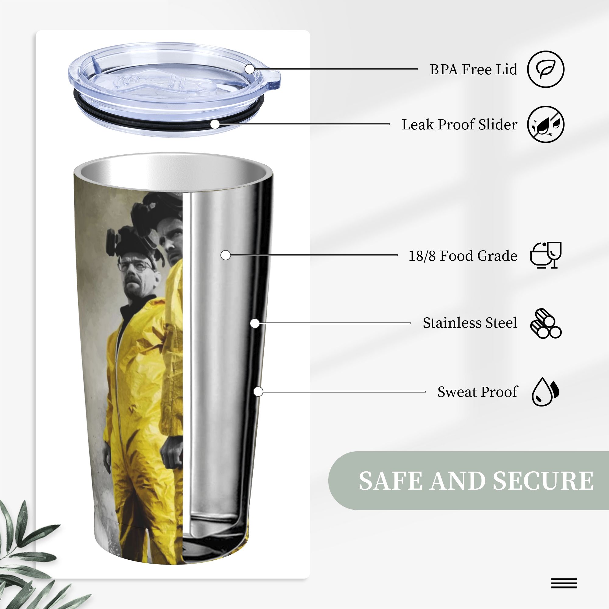 Breaking Bad Tumbler Vacuum In - Tumbler 20Oz White avaliação e preço