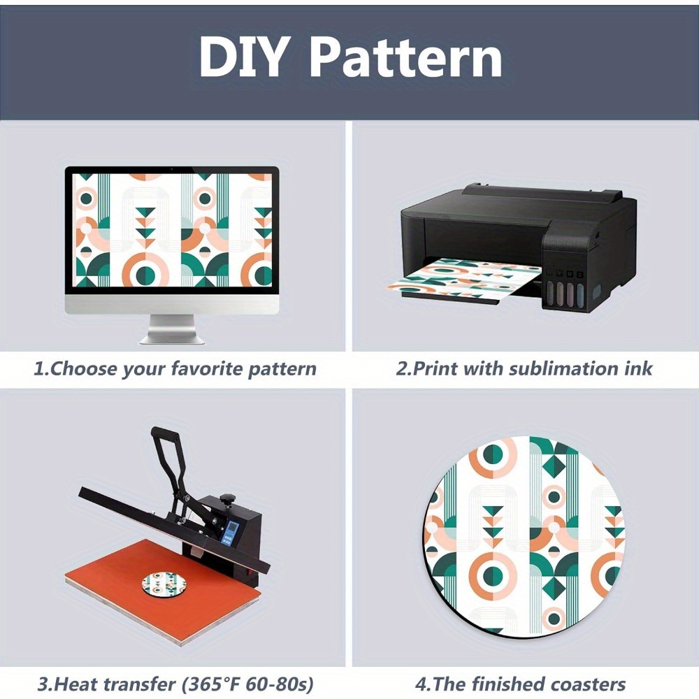 20/60pcs Coasters, Blank Heat- - Coaster Sublimation Blank avaliação e preço