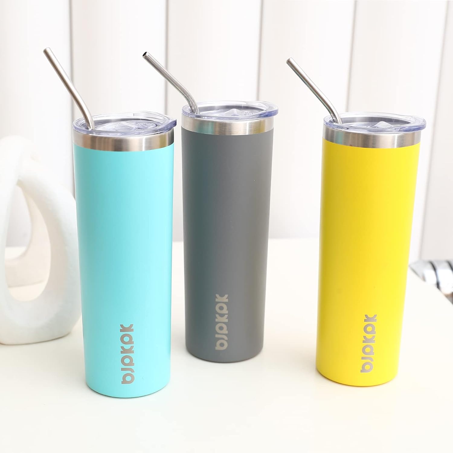 20 oz Skinny Tumbler with Lid, - Tumbler 20Oz White avaliação e preço