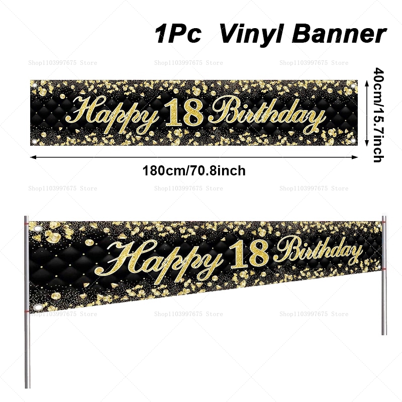 Happy 18th Birthday Banner Dec - Yard Sign Blank avaliação e preço