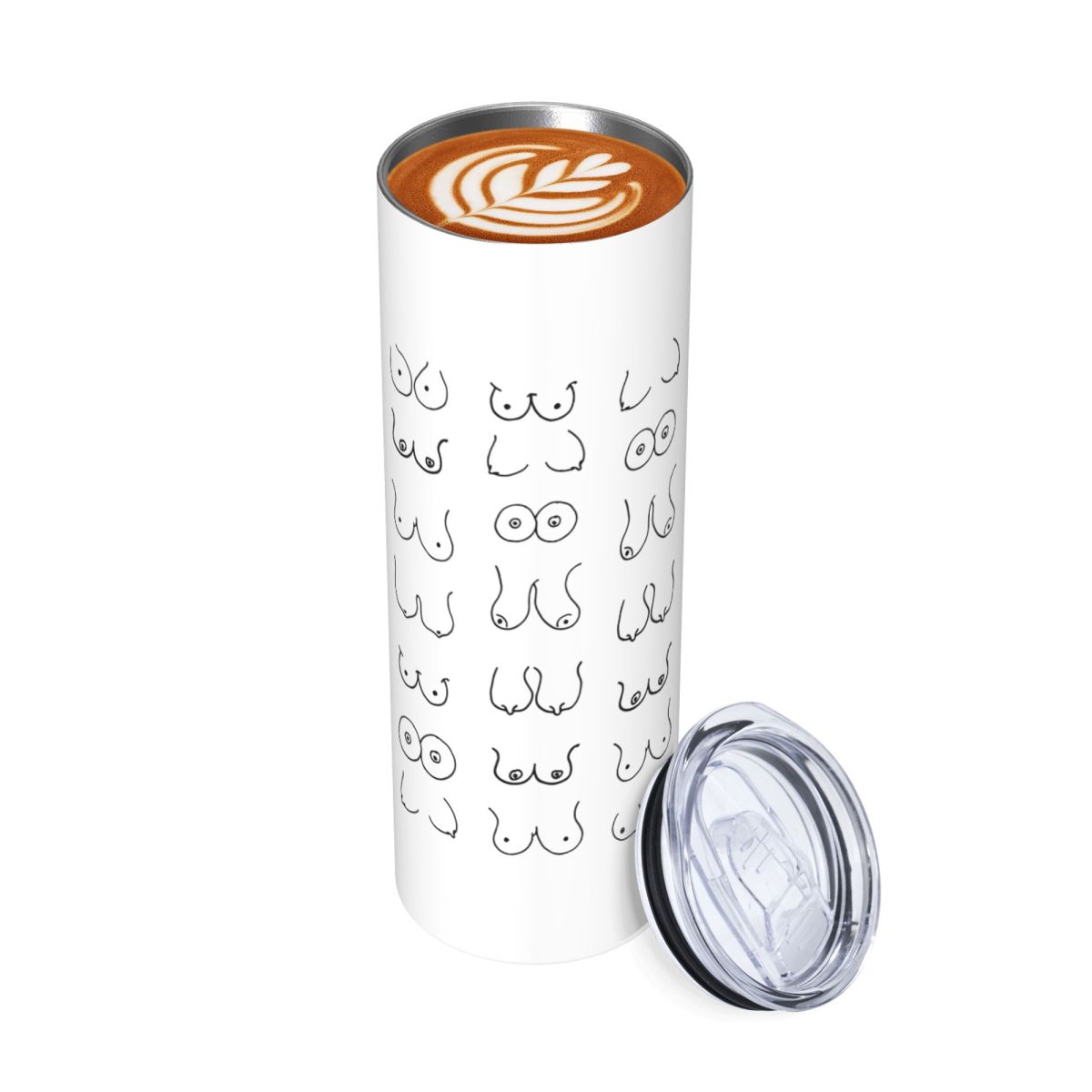Black And White Tits Drawing S - Tumbler 20Oz White avaliação e preço