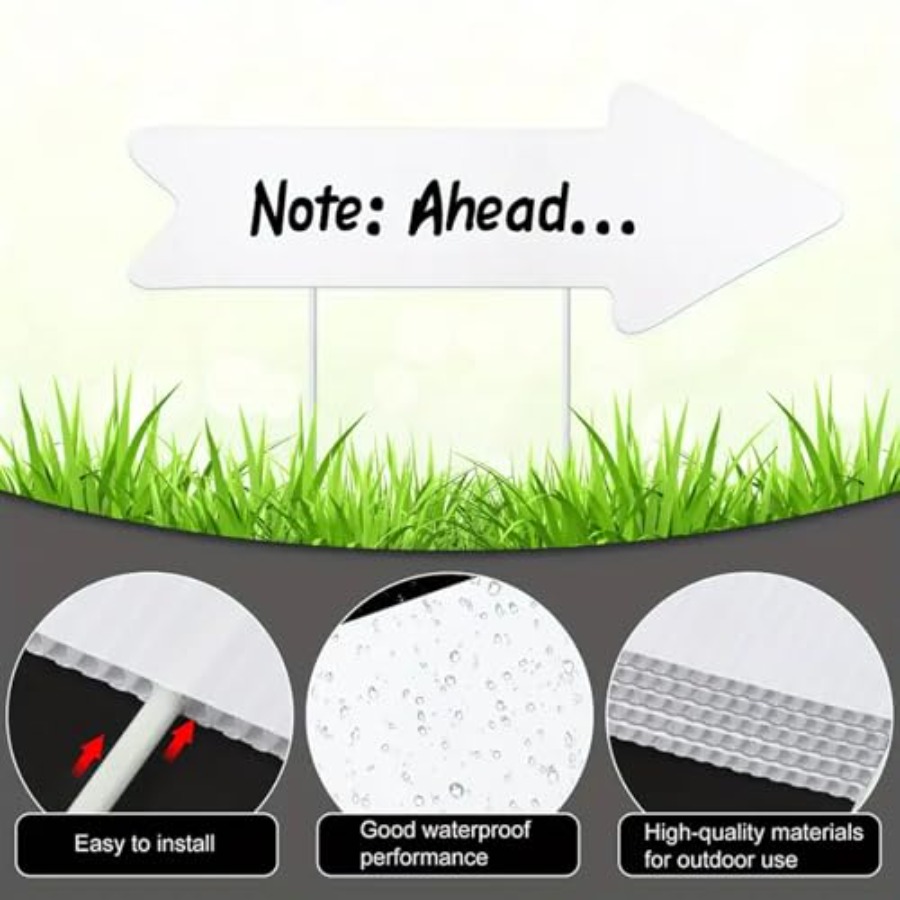Blank-Arrow-Signs with Stakes  - Yard Sign Blank avaliação e preço
