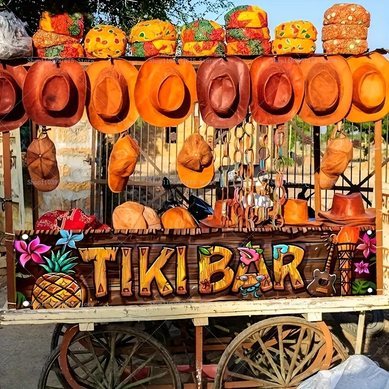 Tiki Bar Banner Tropical Hawai - Yard Sign Blank avaliação e preço