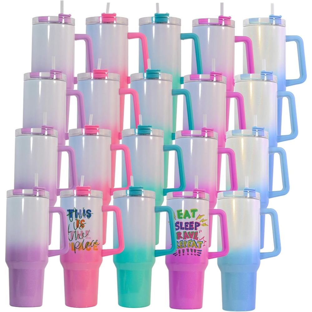 40 oz Sublimation Tumbler with - Water Bottle Blank avaliação e preço