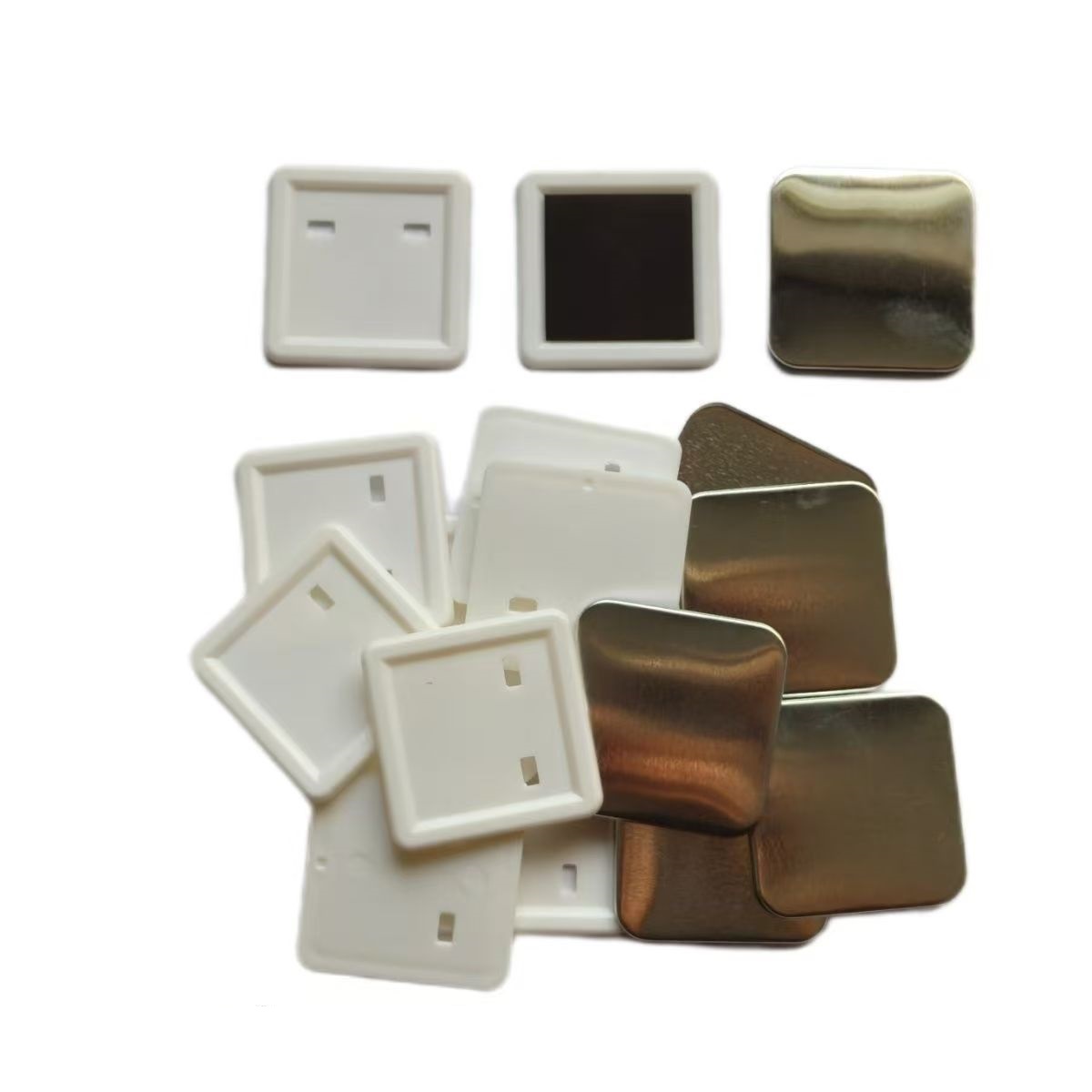 100pcs 50*50mm 2inch Square ma - Button Badge Blank avaliação e preço