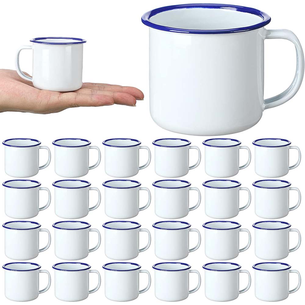 Mini Enamel Camping Coffee Mug - Sublimation Mug White avaliação e preço