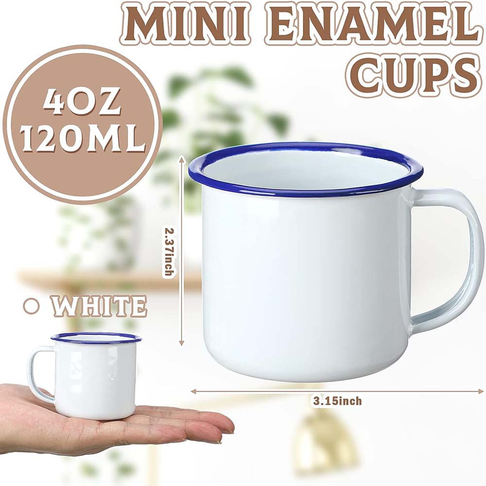 Mini Enamel Camping Coffee Mug - Sublimation Mug White avaliação e preço