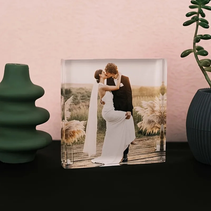 Custom Acrylic Anniversary Pho - Photo Acrylic Block avaliação e preço