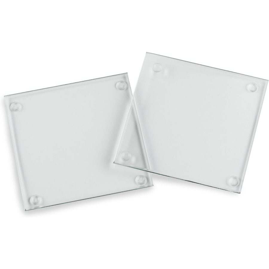 Clear Glass Drink Coasters Set - Coaster Sublimation Blank avaliação e preço